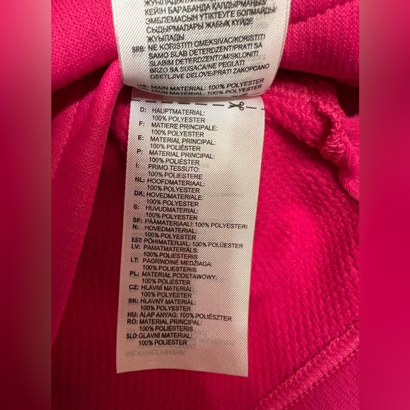 adidas Hot Pink Logo Hoodie, Small - Picture 6 of 8
